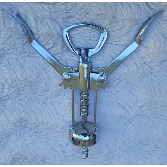 Wing Corkscrew Silver Wine Opener and Bottle Opener - Picture 14 of 16